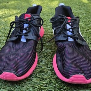 Nike Black and Pink Kids Sneakers